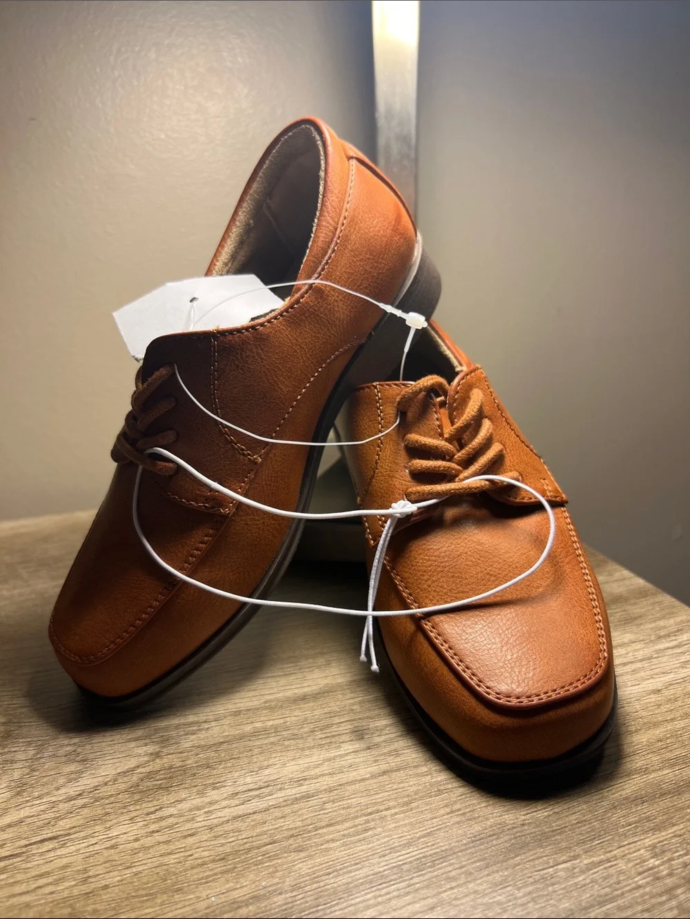 Reaction Kenneth Cole Boys' Lace-Up Dress Shoes in Cognac